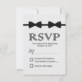 Gay Wedding Double Bow Krawatte Classic UAWG RSVP Karte