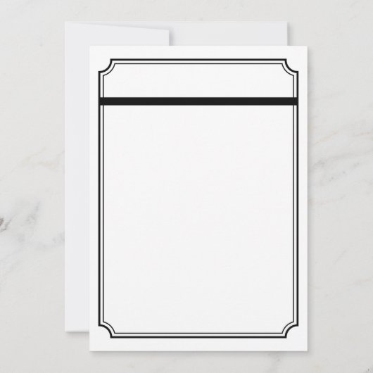 Gay Wedding Double Bow Krawatte Klassisch Gerahmt Einladung (Rückseite)