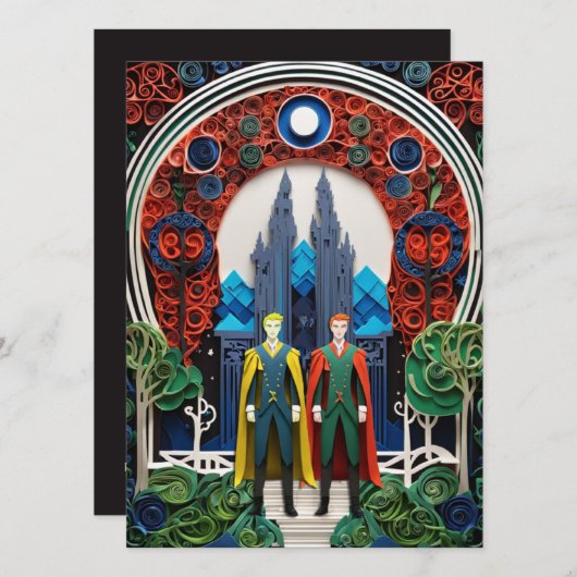 Gay Wedding Einladung (Vorne/Hinten)