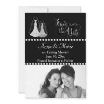 Gay Wedding Foto Save the Date Silver