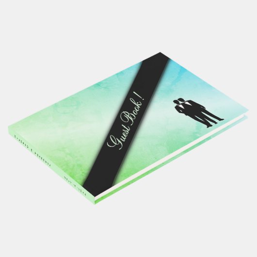 Gay Wedding Fresh Green Gästebuch (Ecke)