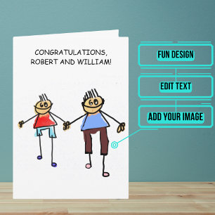 Gay Wedding Gratulations Card Karte