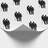 Gay Wedding Grooms Geschenkpapier (Ecke)