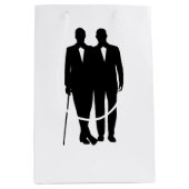 Gay Wedding Grooms Mittlere Geschenktüte (Vorderseite)