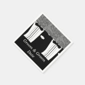 Gay Wedding Grooms Paper Napkins Serviette (Ecke)