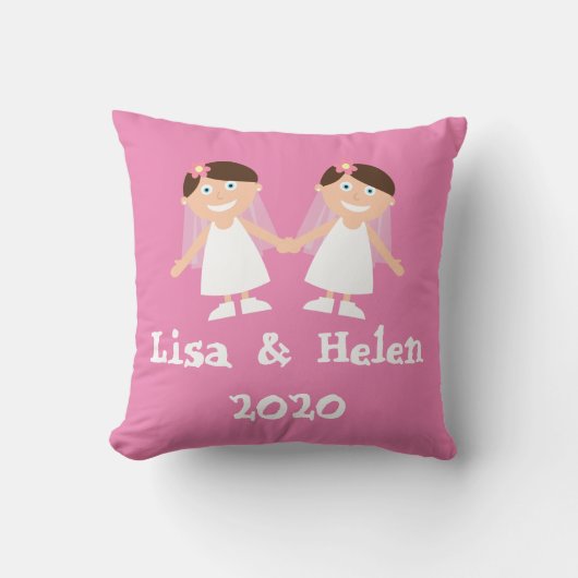 Gay Wedding Kissen (Vorderseite)