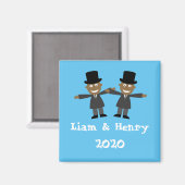 Gay Wedding Magnet (Vorderseite/Rückseite)