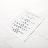 Gay Wedding Menü weiß und echtes Gold Folieneinladung (Gedreht)