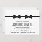 Gay Wedding Minimalistisch Classic Bow Krawatte Mr Einladung (Vorderseite)