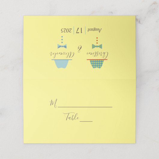 Gay Wedding Platzkarte (Außenseite Aufgefaltet)