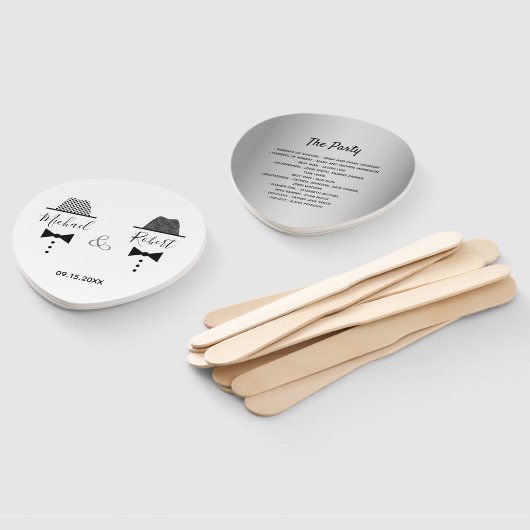 Gay Wedding Program Fächer (Non-assembled)