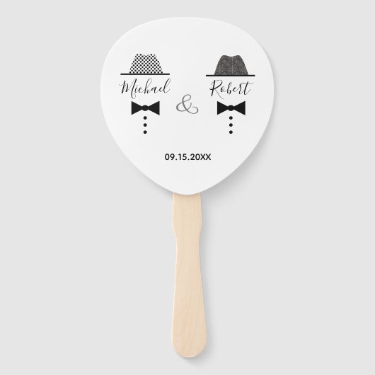 Gay Wedding Program Fächer (Vorderseite)