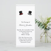 Gay Wedding Program für Top Hats und Bow Krawatte Programm (Stehend Vorderseite)