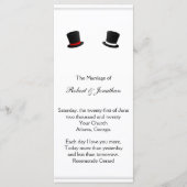 Gay Wedding Program für Top Hats und Bow Krawatte Programm (Vorderseite)