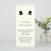 Gay Wedding Program für Top Hats und Bow Krawatte Programm (Stehend Vorderseite)