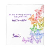 Gay Wedding Rainbow Butterfells Candy Bar Wrappers Notizblock (Vorderseite)