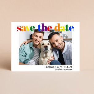 Gay Wedding Rainbow Foto Save the Date