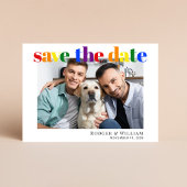 Gay Wedding Rainbow Foto Save the Date