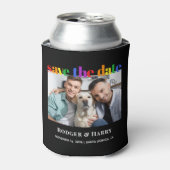 Gay Wedding Rainbow Save the Date Foto Cooler Dosenkühler (Kanne Vorderseite)