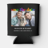 Gay Wedding Rainbow Save the Date Foto Cooler Dosenkühler (Vorderseite)