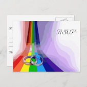 Gay Wedding RSVP Einladungspostkarte (Vorne/Hinten)