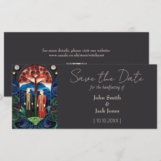 Gay Wedding Save the Date (Vorne/Hinten)