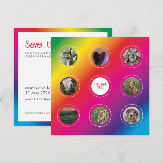Gay Wedding Save the Date (Vorne/Hinten)