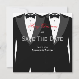 Gay Wedding Save the Date Weihnachtskarten Rot