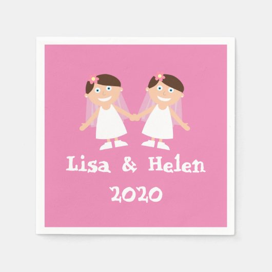 Gay Wedding Serviette (Vorderseite)