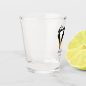 Gay Wedding Shot Glass mit Matching Tuxedos Schnapsglas (Links)