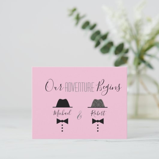 Gay Wedding speichern das Datum der Einladung (Stehend Vorderseite)