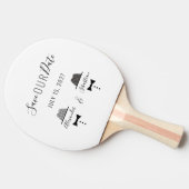 Gay Wedding speichern das Datum der Einladung Tischtennis Schläger (Seitenansicht)