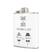 Gay Wedding speichert das Datum Flachmann (Links)