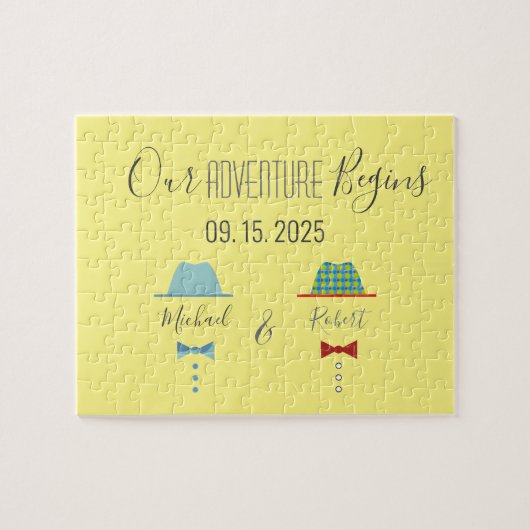 Gay Wedding speichert das Datum Puzzle (Horizontal)