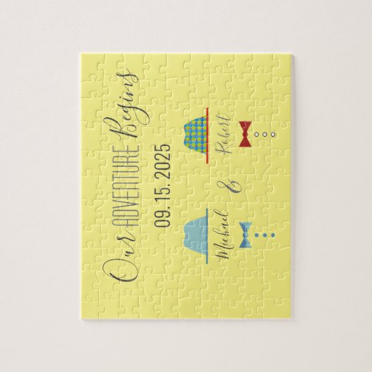Gay Wedding speichert das Datum Puzzle (Vertikal)