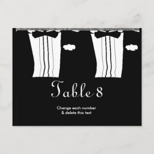 Gay Wedding Table Cards Nummern Postkarte