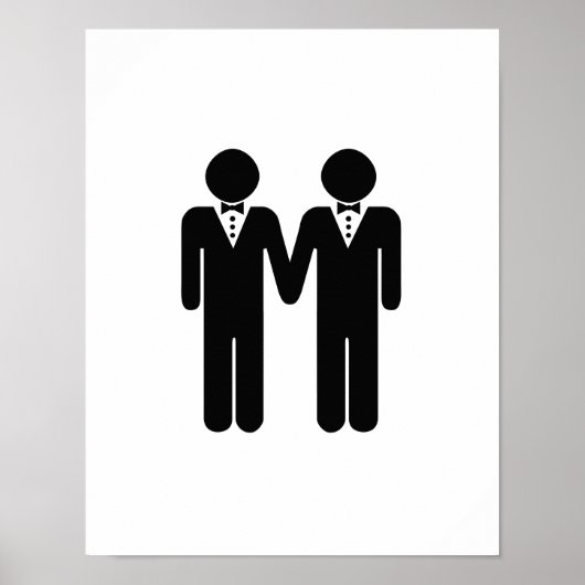 GAY WEDDING TOPPER MEN -.pnng Poster (Vorne)