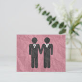 GAY WEDDING TOPPER MEN -.pnng Postkarte (Stehend Vorderseite)