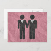 GAY WEDDING TOPPER MEN -.pnng Postkarte (Vorne/Hinten)
