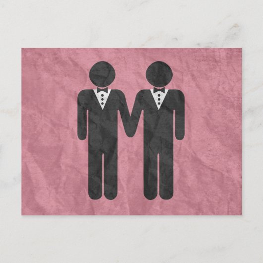 GAY WEDDING TOPPER MEN -.pnng Postkarte (Vorderseite)