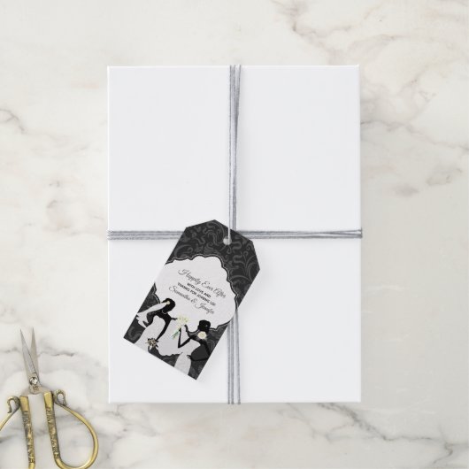 Gay Wedding Two Brides Foto Bevorzugung Geschenkanhänger (Mit Garn)