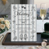 Gay Wedding Two Brides Whimsical Doodles Einladung