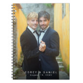 Gay Wedding Two Grooms Foto Notizblock (Vorderseite)