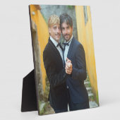 Gay Wedding Two Grooms Foto Plaque Fotoplatte (Seite)