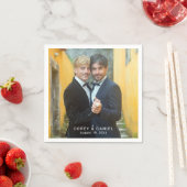 Gay Wedding Two Grooms Foto Serviette (Beispiel)