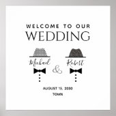 Gay Wedding Welcome Poster (Vorne)