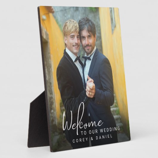 Gay Wedding Welcome Two Grooms Foto Fotoplatte (Seite)