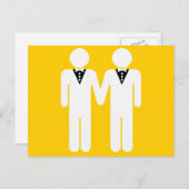 GAY WEDING TOPPER POSTKARTE (Vorne/Hinten)