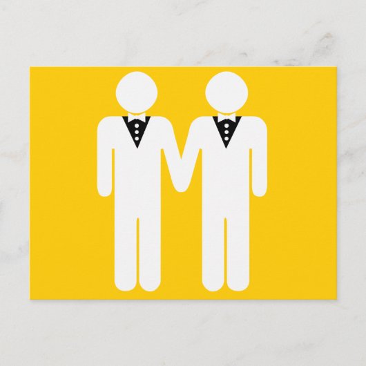 GAY WEDING TOPPER POSTKARTE (Vorderseite)