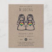 Gay Women Wedding Cartoon Spaß handgezeichnet (Vorderseite)